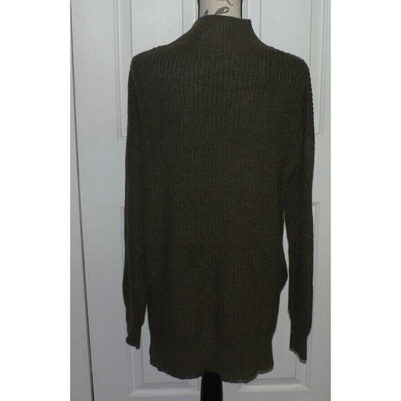 Abound Women's Mock Neck Rib Knit Pullover Tunic Sweater in Olive Night XSmall - Picture 4 of 5